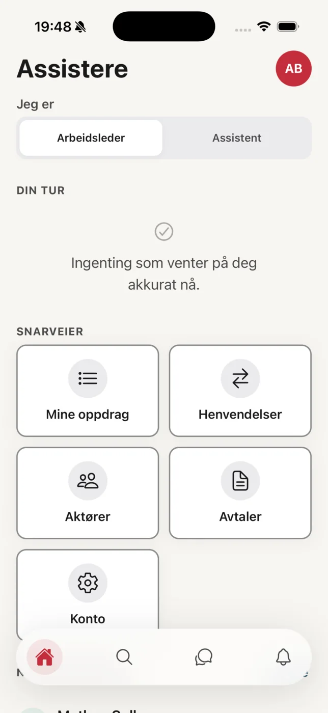 Mobilappen: Din tur og snarveier